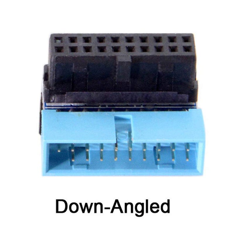 JSER USB 3.0 20pin Male to Female Extension Adapter Down Angled 90 Degree Compatible for Motherboard Mainboard - Image 3